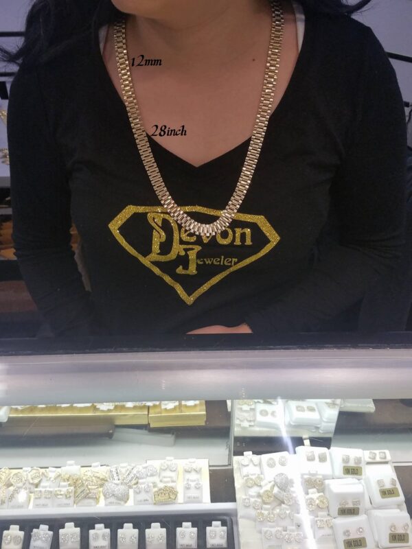 10K GOLD ROLEX STYLE CHAIN 5MM – 24MM - Image 6