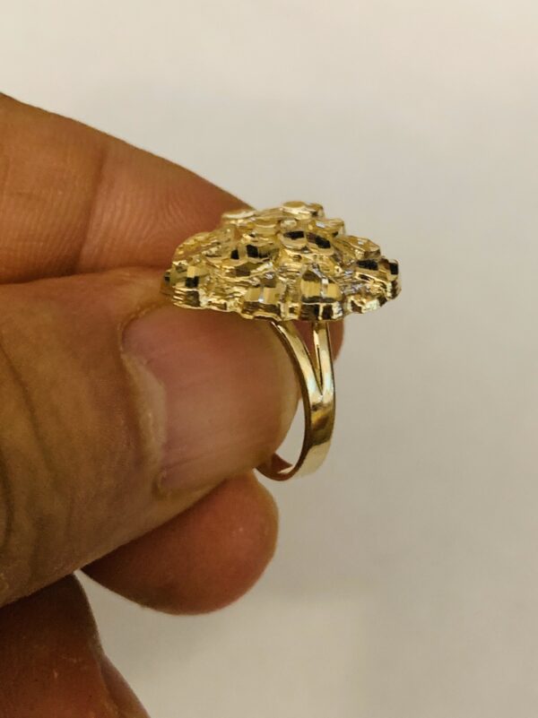 10K Heart Nugget Ring  (size 7) - Image 3