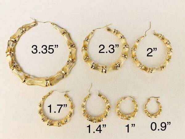 10K Gold Bamboo Earrings