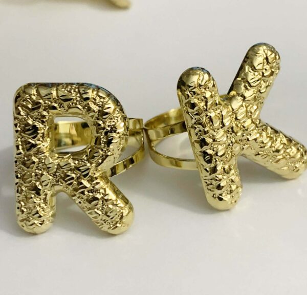 10K 3D Bubble nugget Initial Rings (Hollow)