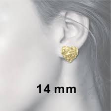 Heart shaped nuggets earrings deals