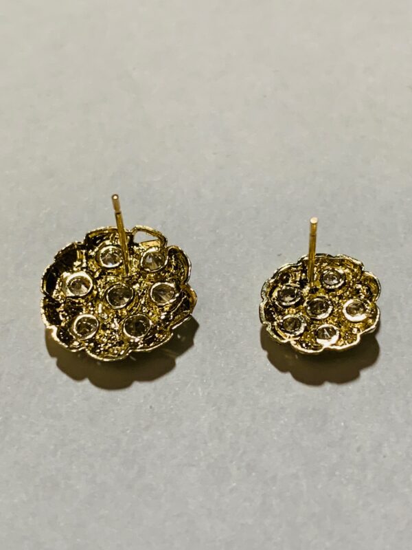 10K Gold Round Nugget with CZ - Image 4