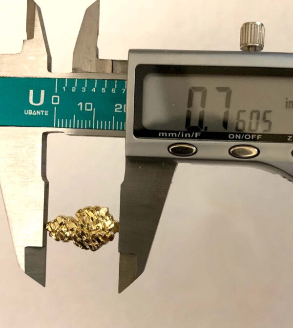 10K Gold Nugget Earring  2 sizes - Image 2