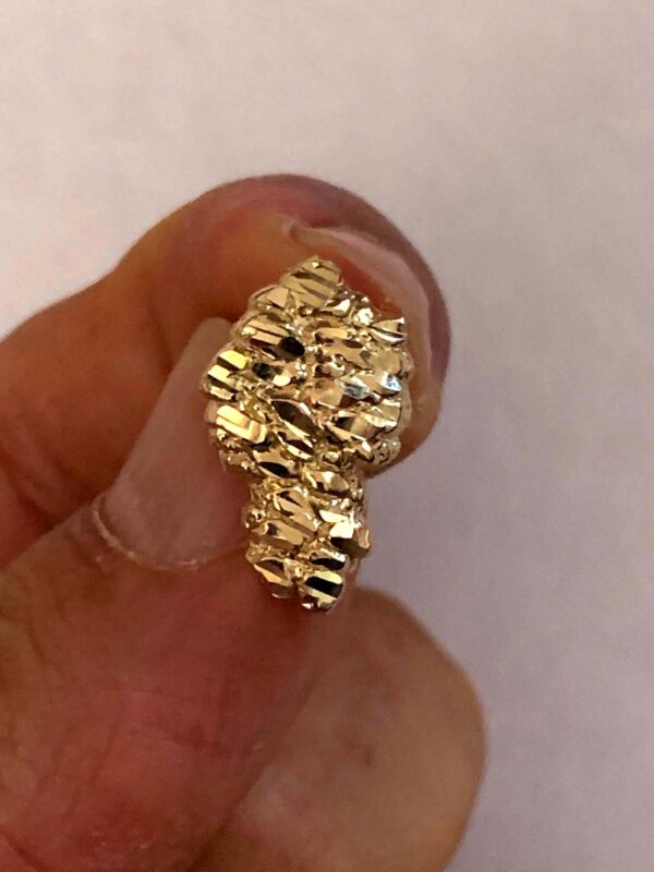10K Gold Nugget Earring  2 sizes - Image 4