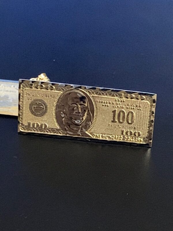 10K $100 Bill Earring - Image 3