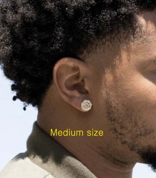 10k Gold round nugget earrings (4 sizes) - Image 7