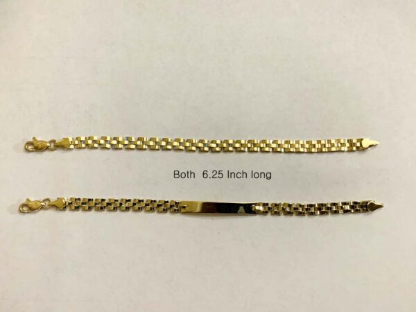 10K Rolex Style Baby bracelet 6.25" long