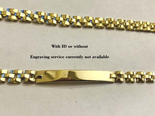 10K Rolex Style Baby bracelet 6.25" long - Image 3
