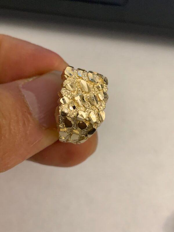 10K  Square Nugget Rings  (2 sizes) (Copy) - Image 5