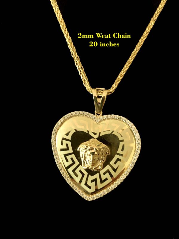 10K Weat chain combo with Versace pendant - Image 3