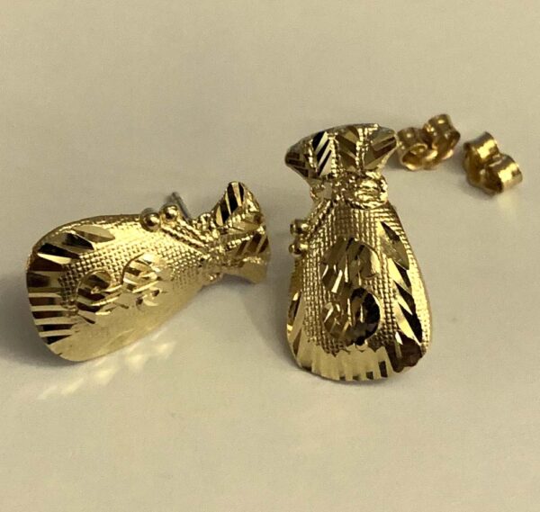 10K Money Bag Earring - Image 3