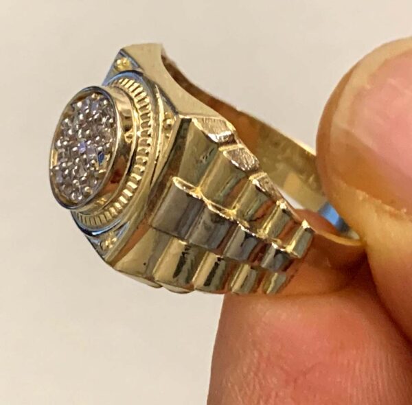 10K Rolex style ring (pinky size for men) - Image 4