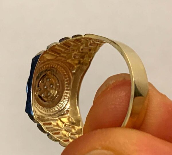10K Rolex style ring (pinky size for men) - Image 5
