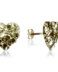 10K Heart Nugget Earrings - Large