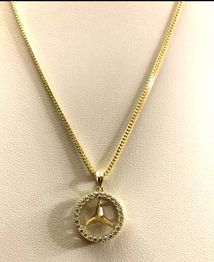 Mercedes gold hotsell pendant