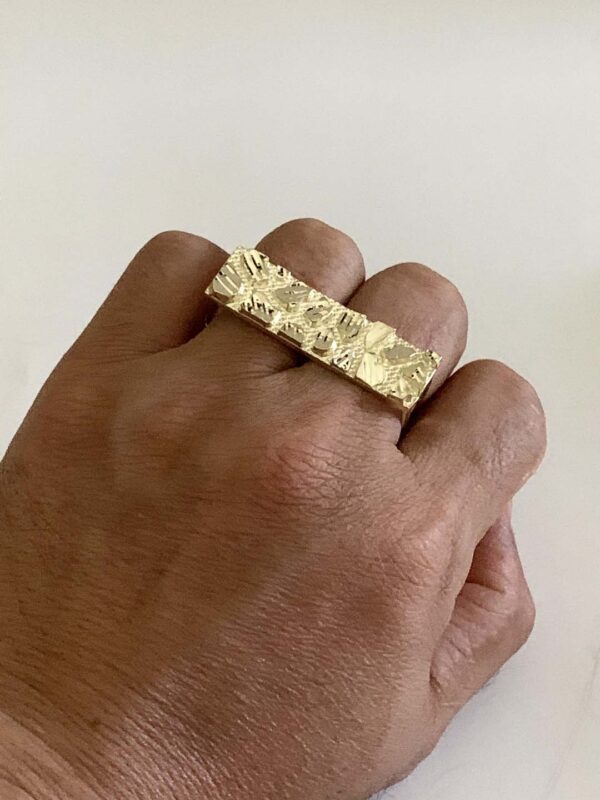 10K Gold Nugget 2 finger ring