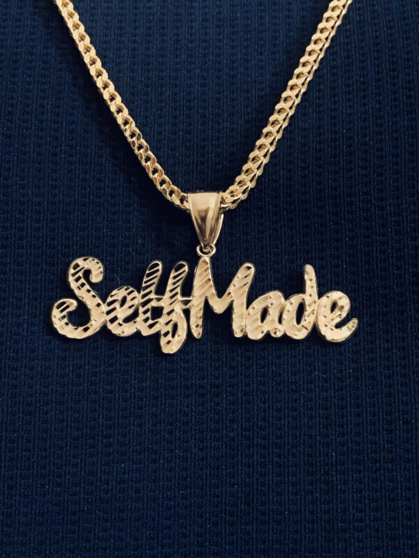 3mm Franco chain with Self made penant, 10K gold