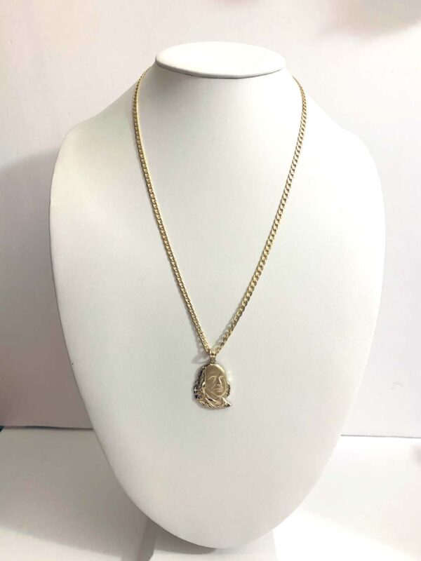 Benjamin charm with 3.5 mm Hollow Cuban Chain 22 inches - Image 3