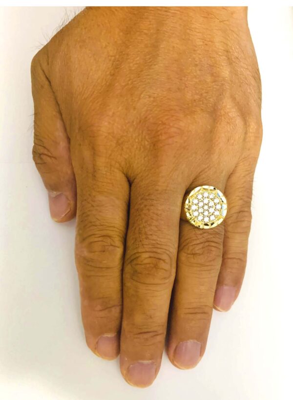 10K Men's Ring Cubic Zirconia - Image 5