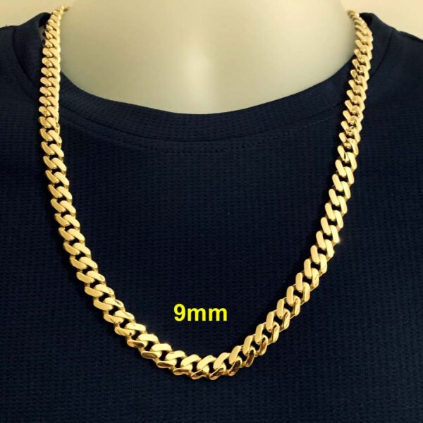 10K Miami Cuban Style Chain, approximately 9mm, 24"
