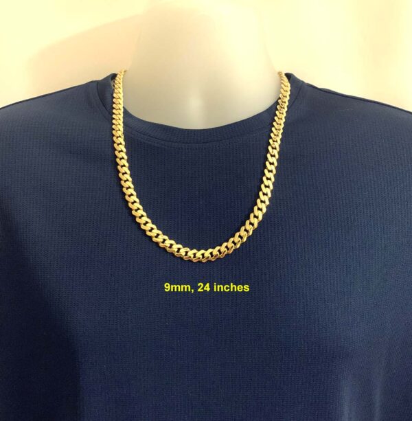 10K Miami Cuban Style Chain, approximately 9mm, 24" - Image 5