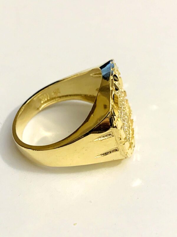 10K Men's Ring (off oval shape dia cut border) - Image 3