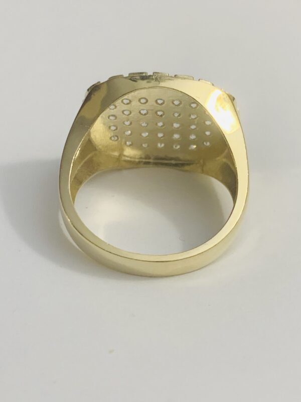 10K Men's Ring (off oval shape dia cut border) - Image 5