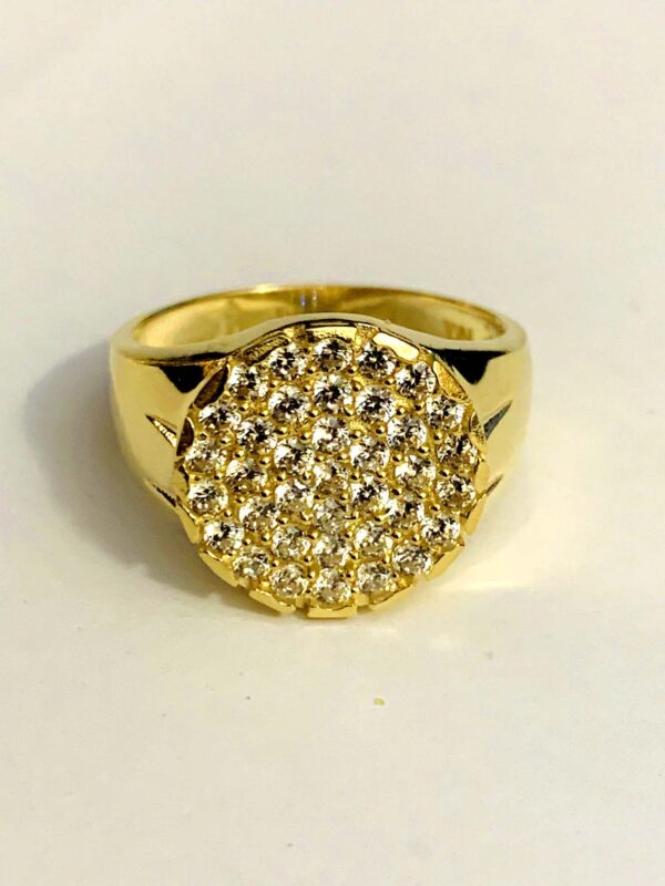 10K Men's Ring Cubic Zirconia