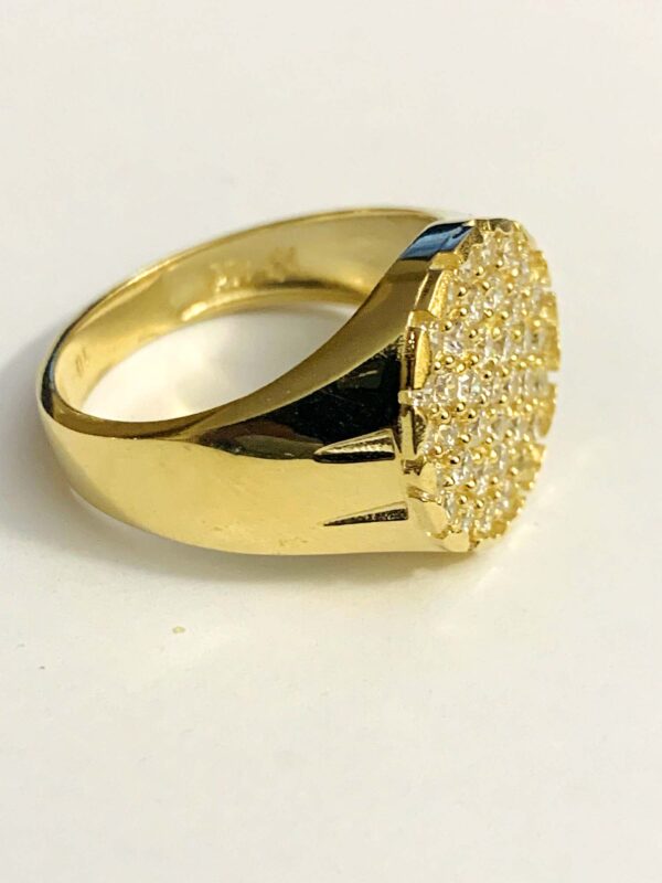 10K Men's Ring Cubic Zirconia - Image 3