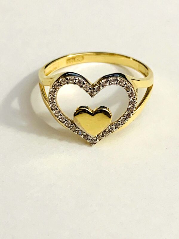 10K Heart Ring and Earring