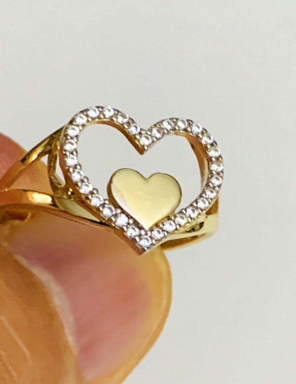 10K Heart Ring and Earring - Image 5