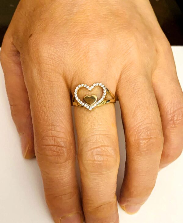 10K Heart Ring and Earring - Image 6