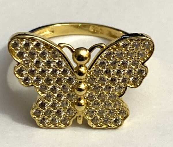 10K Butterfly Ring, Earrings (Micro Pave) - Image 3