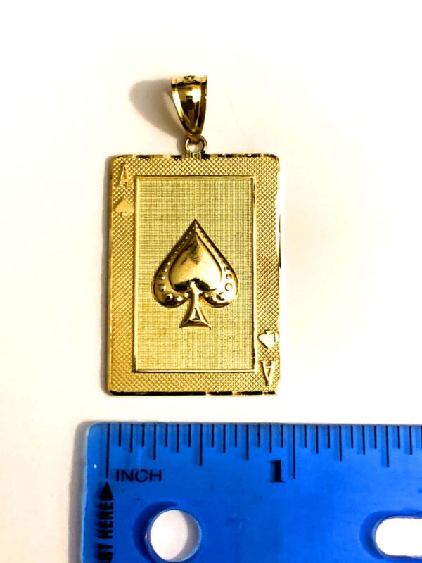 10K Ace of Spades Pendant - Image 2