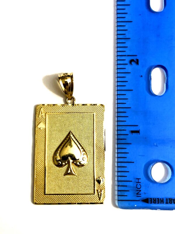 10K Ace of Spades Pendant - Image 3