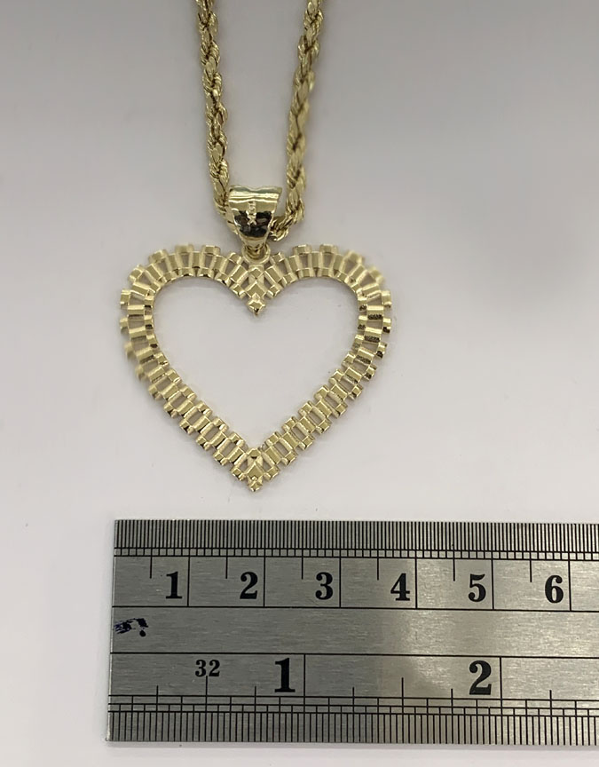 Real Gold Rolex Link Chain and Diamond Rolex Pendant #goldpendants